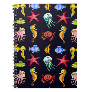 Carnet Motif nautique fabuleux avec une mer orange amusan