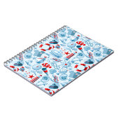 Carnet Motif Nautique Rouge Blanc Et Bleu (Côté gauche)