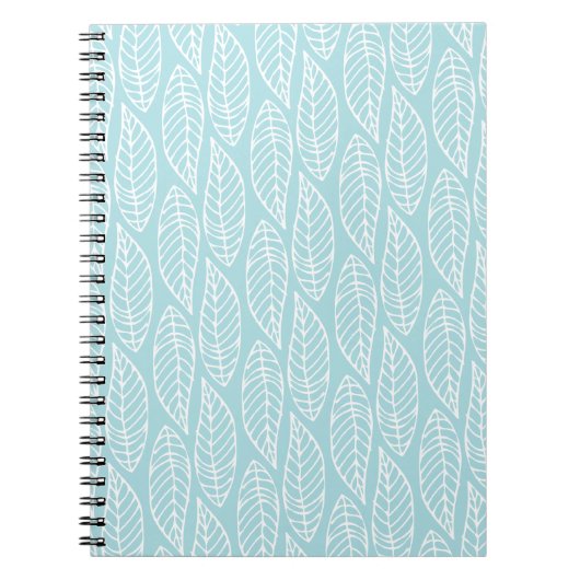 Carnet Motif No.1 - bleu de feuille de couleur (Devant)