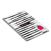 Carnet Motif noir blanc Cactus (Côté Droit)