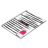 Carnet Motif noir blanc Cactus (Côté gauche)