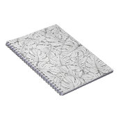 Carnet Motif noir blanc Feuille Monstera (Côté Droit)