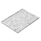 Carnet Motif noir blanc Feuille Monstera (Côté gauche)