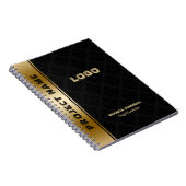 Carnet Motif noir Damasques or de l'accent de bande (Côté Droit)