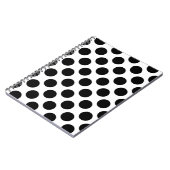 Carnet Motif noir de points sans fin + votre dos (Côté gauche)