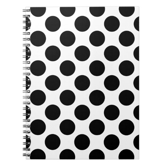 Carnet Motif noir de points sans fin + votre dos (Devant)