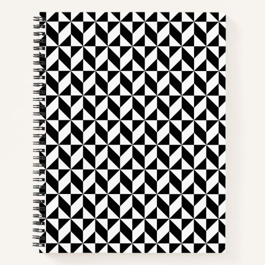 Carnet Motif noir et blanc (Devant)
