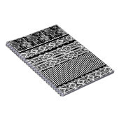 Carnet Motif noir et blanc avec dentelle et patchwork (Côté Droit)