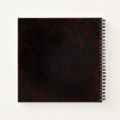 Carnet Motif noir et rouge Damas gothique (Dos)