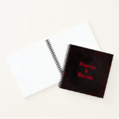 Carnet Motif noir et rouge Damas gothique (Intérieur)
