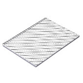 Carnet Motif noir points de ligne géométrie (Côté gauche)