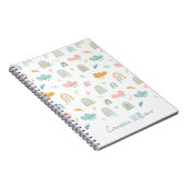Carnet Motif nuage Rainbow et pluie amusant (Côté Droit)