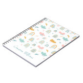 Carnet Motif nuage Rainbow et pluie amusant (Côté gauche)