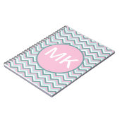 Carnet Motif Ocean Mist Chevron (Côté gauche)