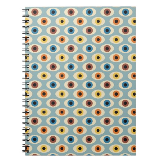 Carnet Motif oculaire rétro (Devant)