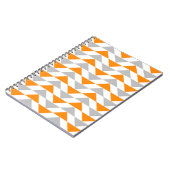 Carnet Motif orange de blanc gris de triangles (Côté gauche)