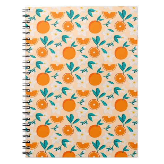Carnet Motif orange | Design Citron Frais (Devant)