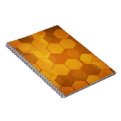 Carnet Motif orange d'hexagone de nid d'abeilles (Côté Droit)