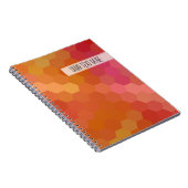 Carnet Motif orange rose Hexagon (Côté Droit)