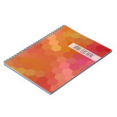 Carnet Motif orange rose Hexagon (Côté gauche)