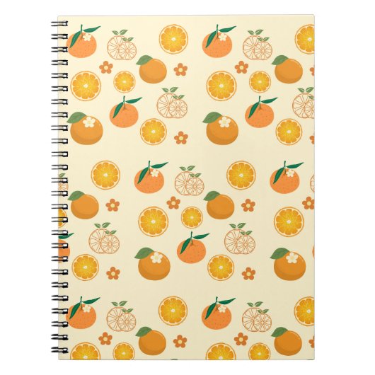 Carnet Motif Oranges (Devant)