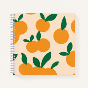 Carnet Motif Oranges De Fruits Citriques De Style Moderne