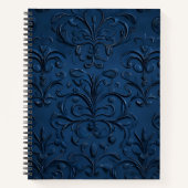 Carnet Motif Orné Bleu profond (Devant)