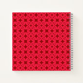 Carnet Motif Orné Rouge Clair Monogrammé (Dos)