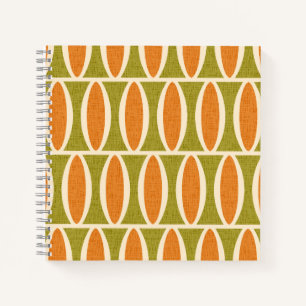 Carnet Motif ovale géométrique moderne du milieu du siècl