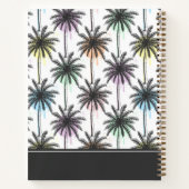 Carnet Motif Paint Drop Palm Tree | Ajouter Votre Nom (Dos)