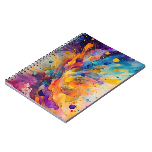 Carnet Motif Paint Splatter 2 (Côté gauche)