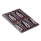Carnet Motif paisible traditionnel géométrique avec bordu (Côté Droit)