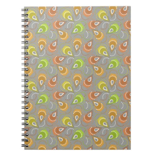 Carnet Motif Paisley. (Devant)