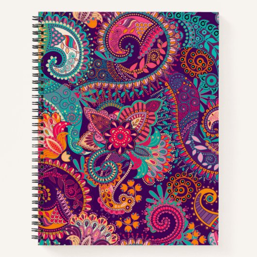 Carnet Motif Paisley (Devant)