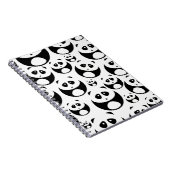 Carnet Motif Panda noir et blanc Kawaii (Côté Droit)