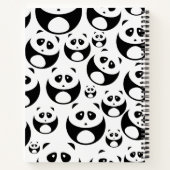 Carnet Motif Panda noir et blanc Kawaii (Dos)