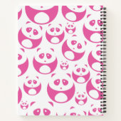 Carnet Motif Panda rose et blanc Kawaii Baby (Dos)