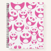 Carnet Motif Panda rose et blanc Kawaii Baby (Devant)