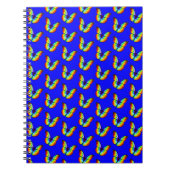 Carnet Motif papillon coloré | Bleu numérique (Devant)