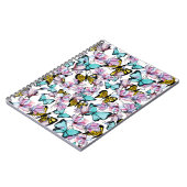 Carnet Motif papillon et flore coque ipad (Côté gauche)