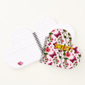 Carnet Motif papillon floral personnalisé  (Intérieur)