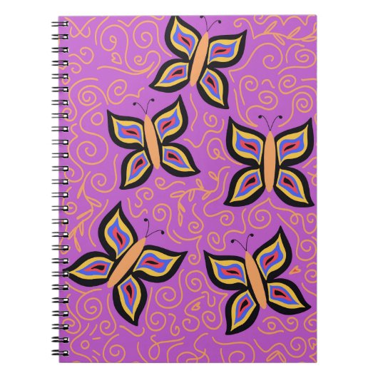 Carnet Motif papillon mou (Devant)