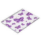 Carnet Motif papillon pourpre (Côté gauche)