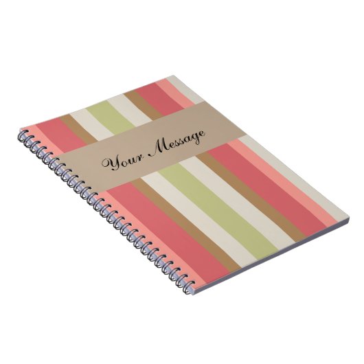 Carnet Motif Paprika Stripes (Côté Droit)
