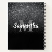 Carnet Motif Parties scintillant noir (Dos)