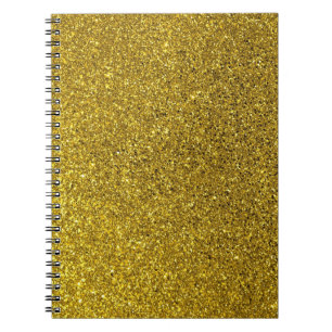 Carnet Motif Parties scintillant or