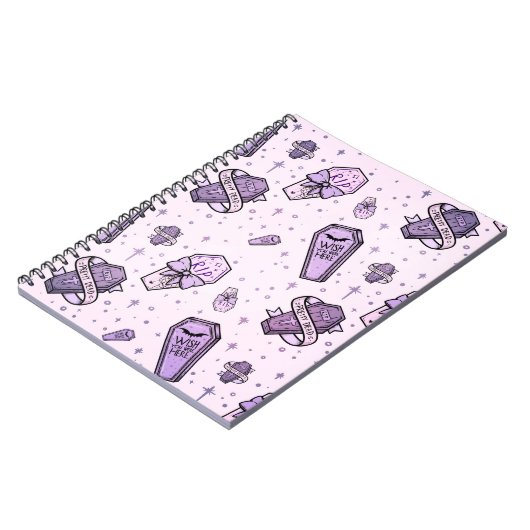 Carnet Motif Pastel Goth Coffins (Côté gauche)