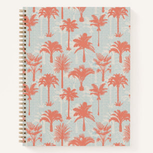 Carnet Motif Pastel Palm Tree