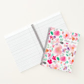 Carnet Motif pastel rose fleur sauvage (Intérieur)