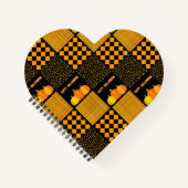Carnet Motif Patchwork Citrouille Halloween (Devant)